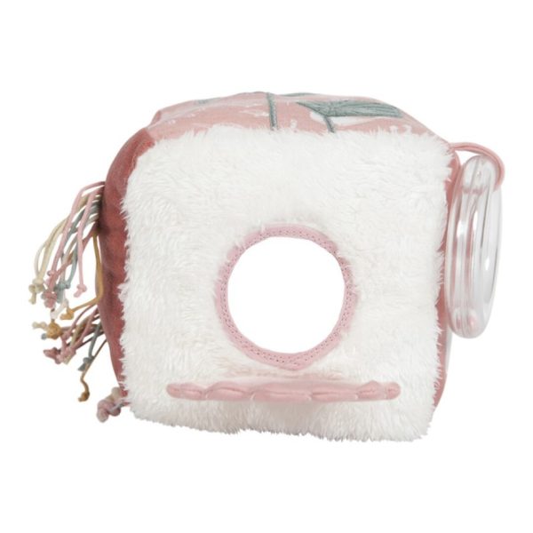 Cubo blandito de actividades para bebé rosa Little Dutch