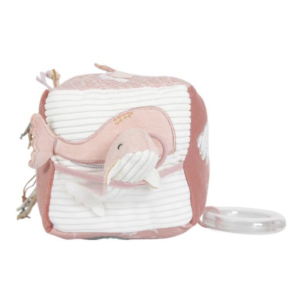 Cubo blandito de actividades para bebé rosa Little Dutch