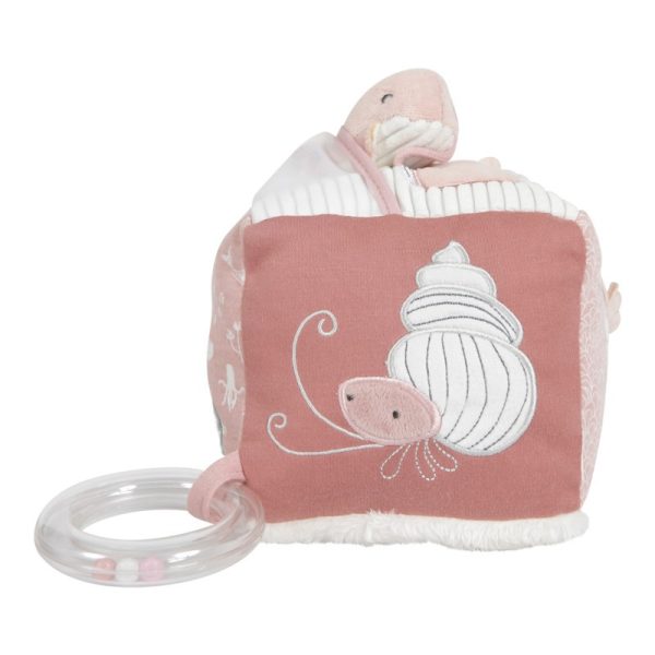 Cubo blandito de actividades para bebé rosa Little Dutch