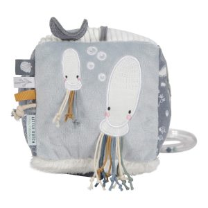 Cubo blandito de actividades para bebé azul Little Dutch