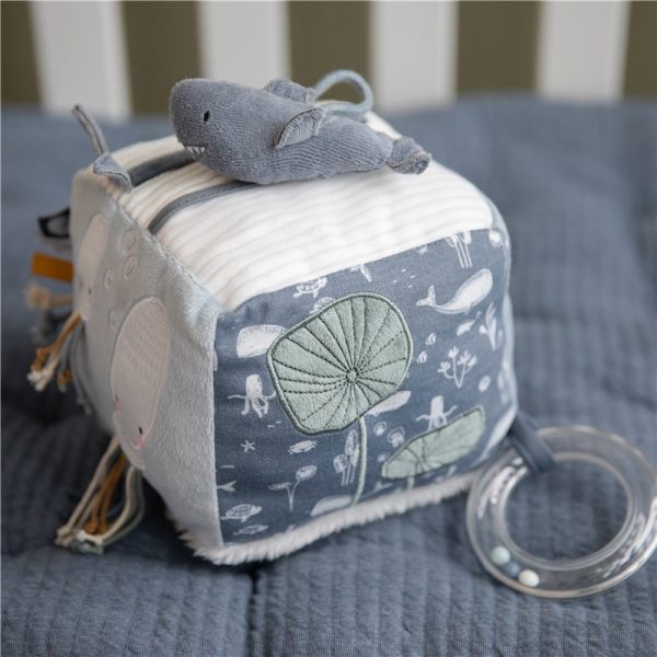 Cubo blandito de actividades para bebé azul Little Dutch