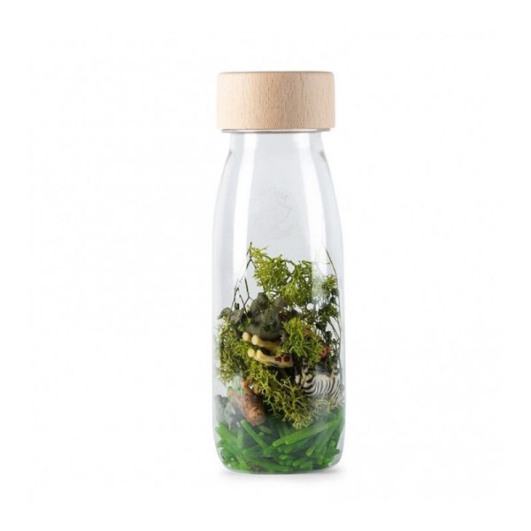 Botella sensorial jungla