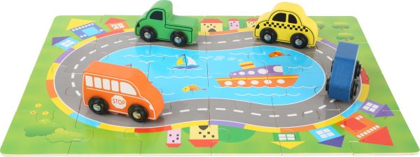 Puzzle tráfico con coches