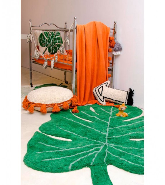Alfombra infantil hoja monstera de Lorena Canals