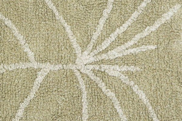 Alfombra Lavable Mini Monstera Olive de Lorena Canals