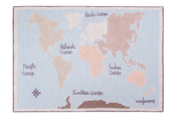 Alfombra Lavable Vintage Map de Lorena Canals